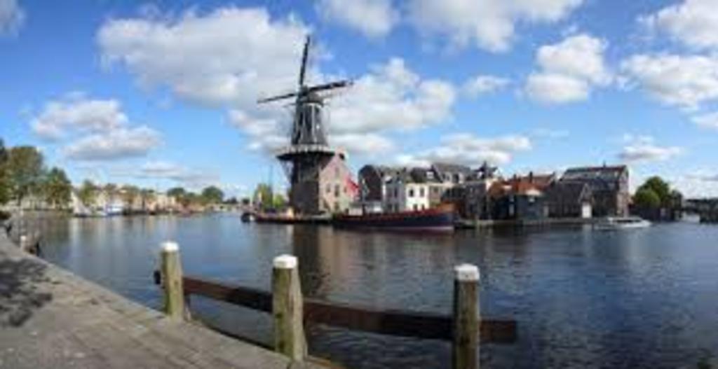 The river Spaarne which made Haarlem properous with its historic mill the "Adriaan".