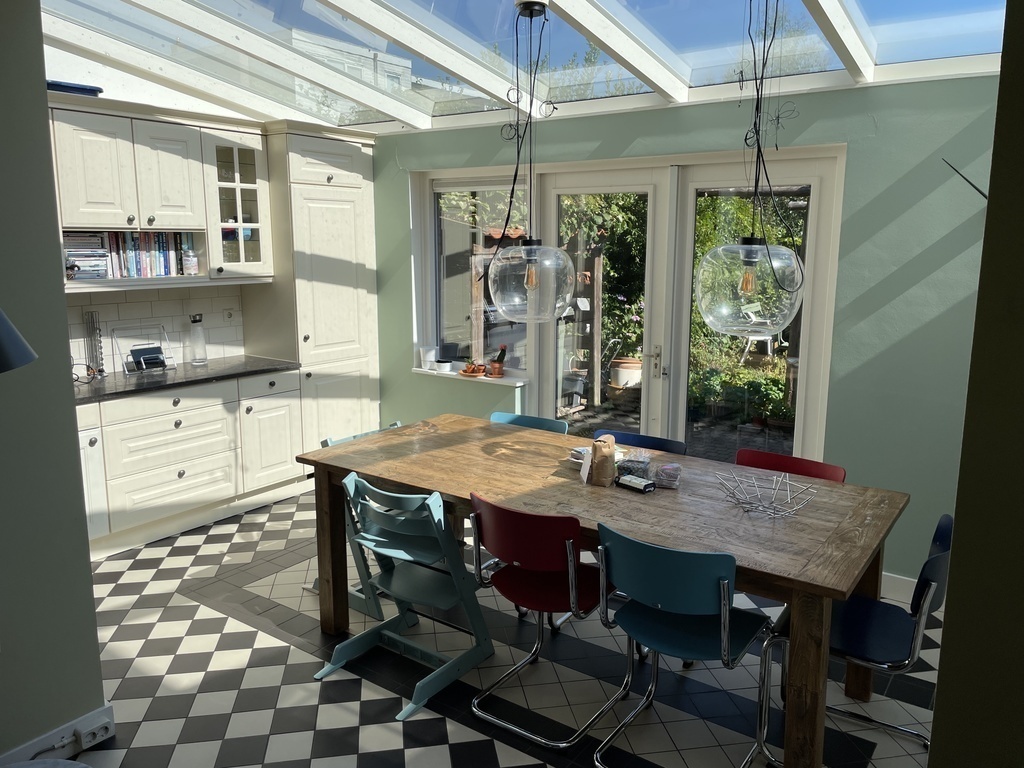 Our extension at the back of the house, this is where we have our meals! 