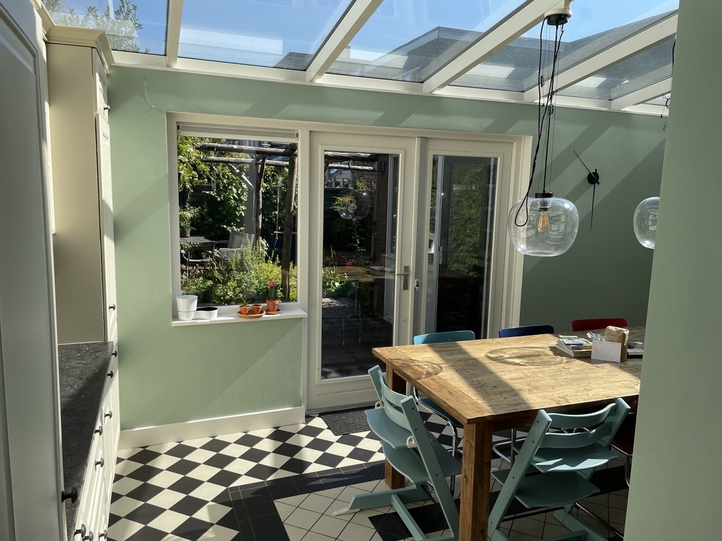 Our extension at the back of the house, full of light on sunny days! 