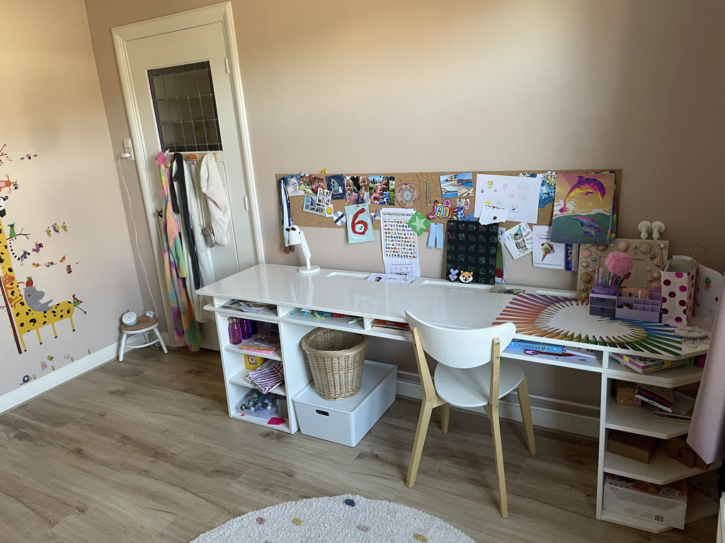 Desk at Janne her room - where she likes to draw and craft! 