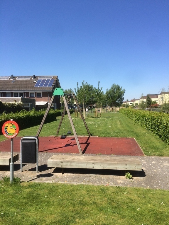 Playground just across the street from the house (less than 50m)