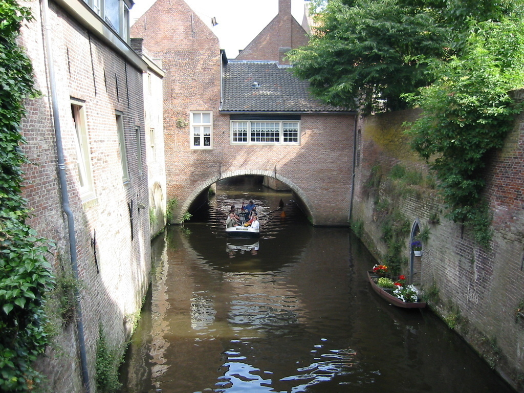 In 's-Hertogenbosch you are able to go on a little boat underneath the city. "binnen dieze" 
