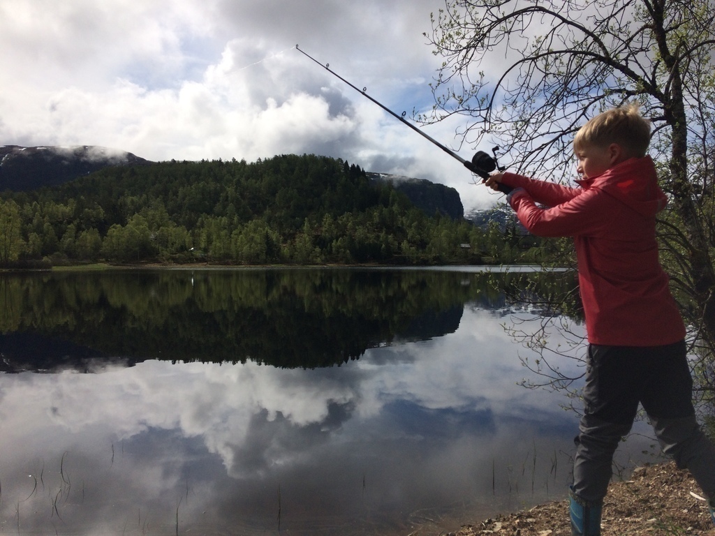 Son (10) fishing