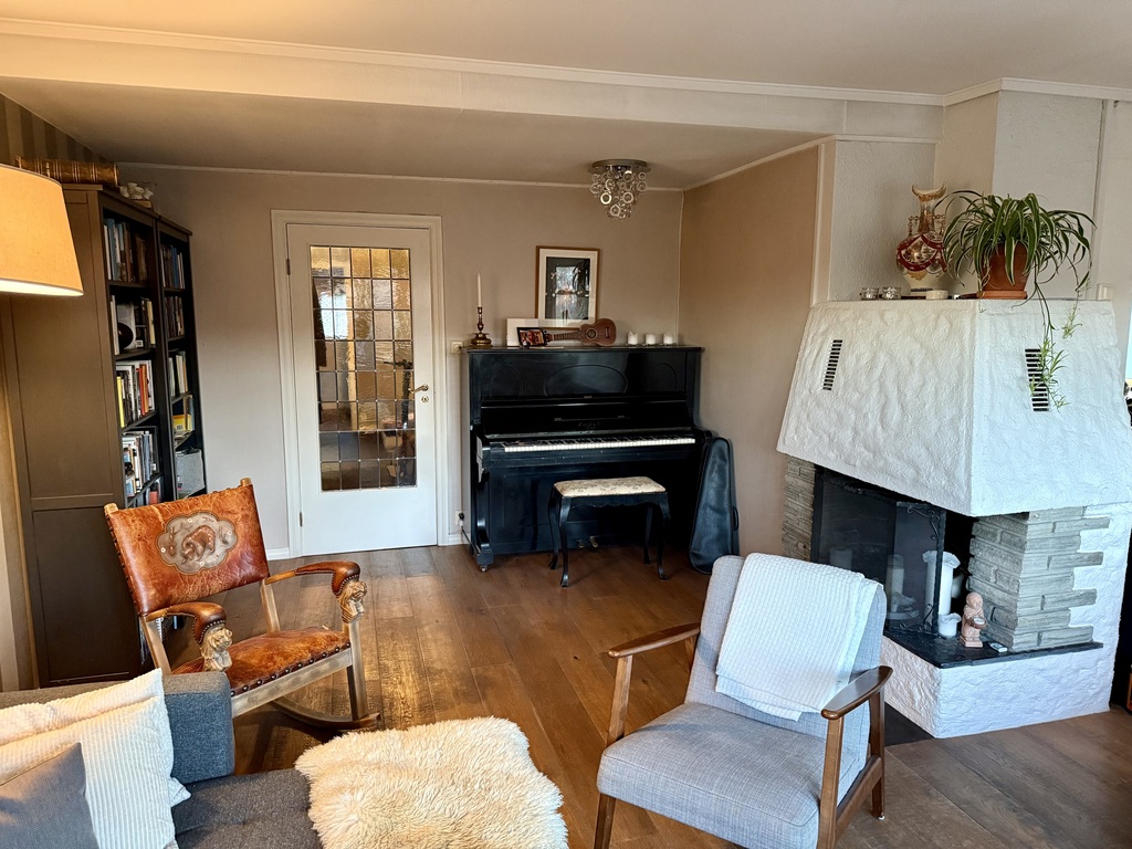 We have a piano in the living room