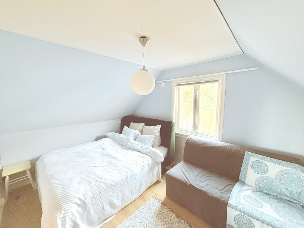 Third bedroom has a double bed with an extra sleeping couch