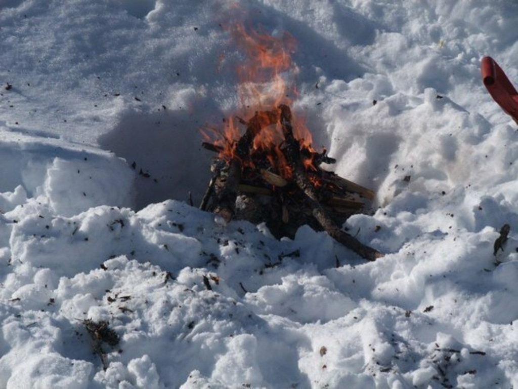 We love to barbecue over the fire!