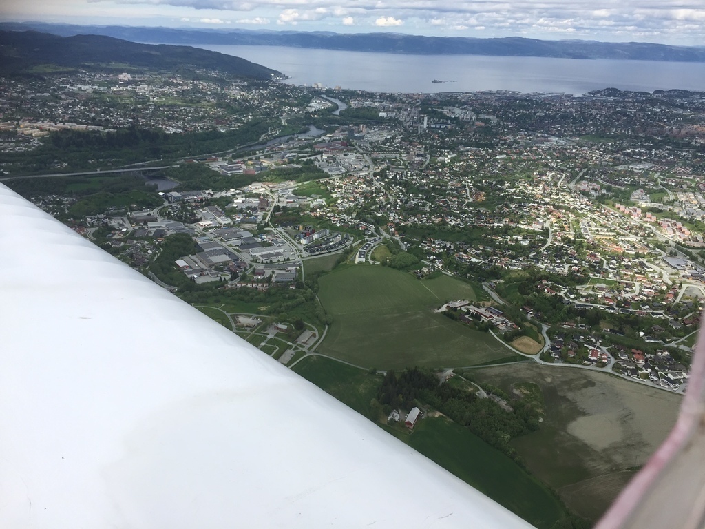 Trondheim from 2000 feet