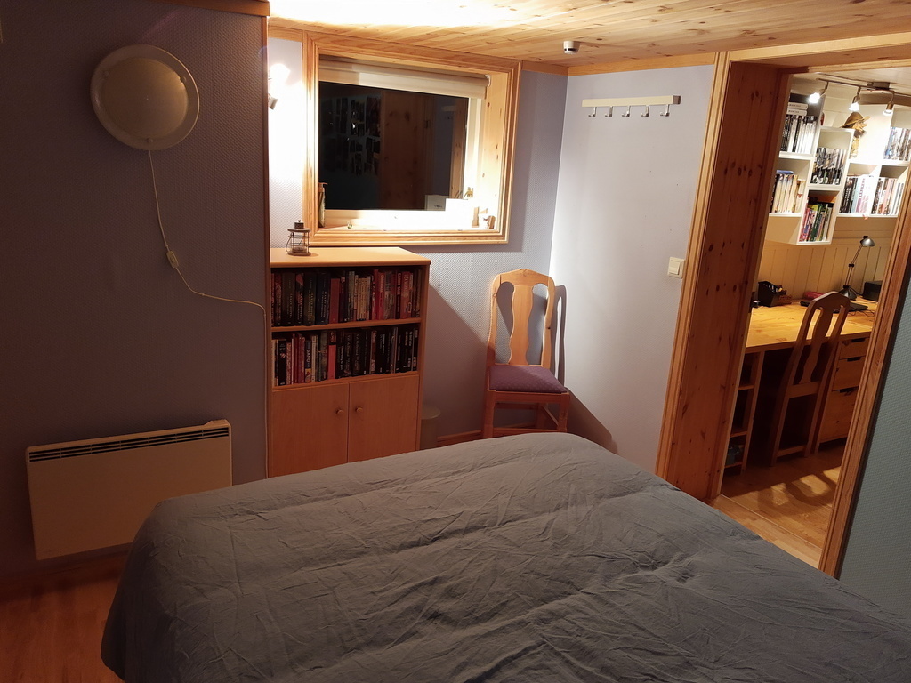 bedroom in the cellar with double bed