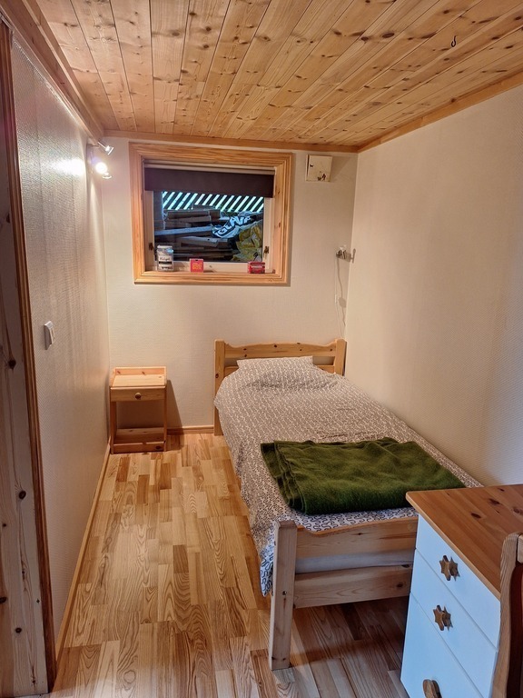 bedroom in the cellar with single bed