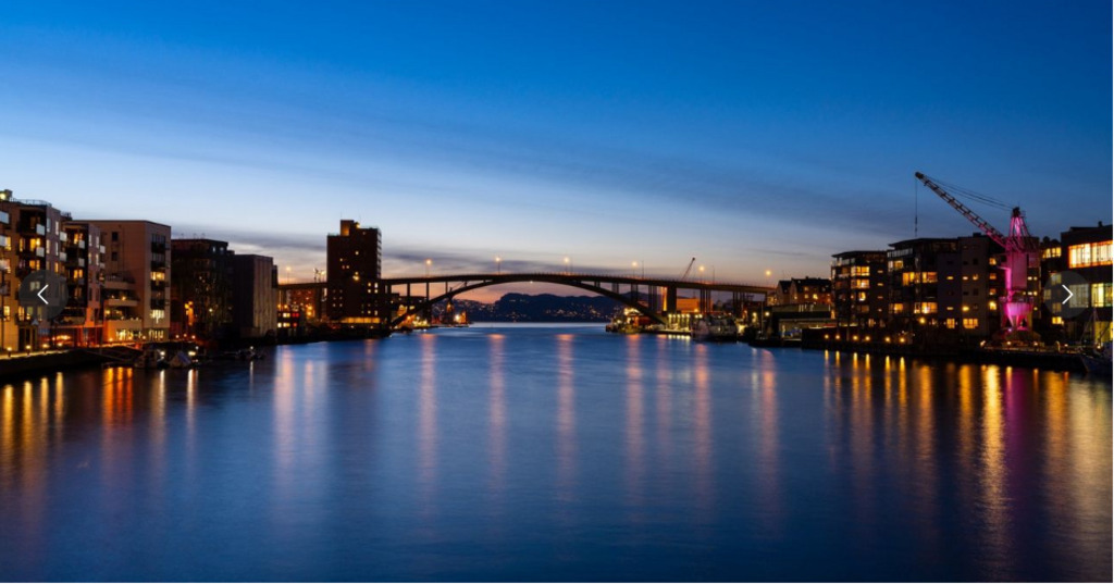 kveld i Damsgårdsundet