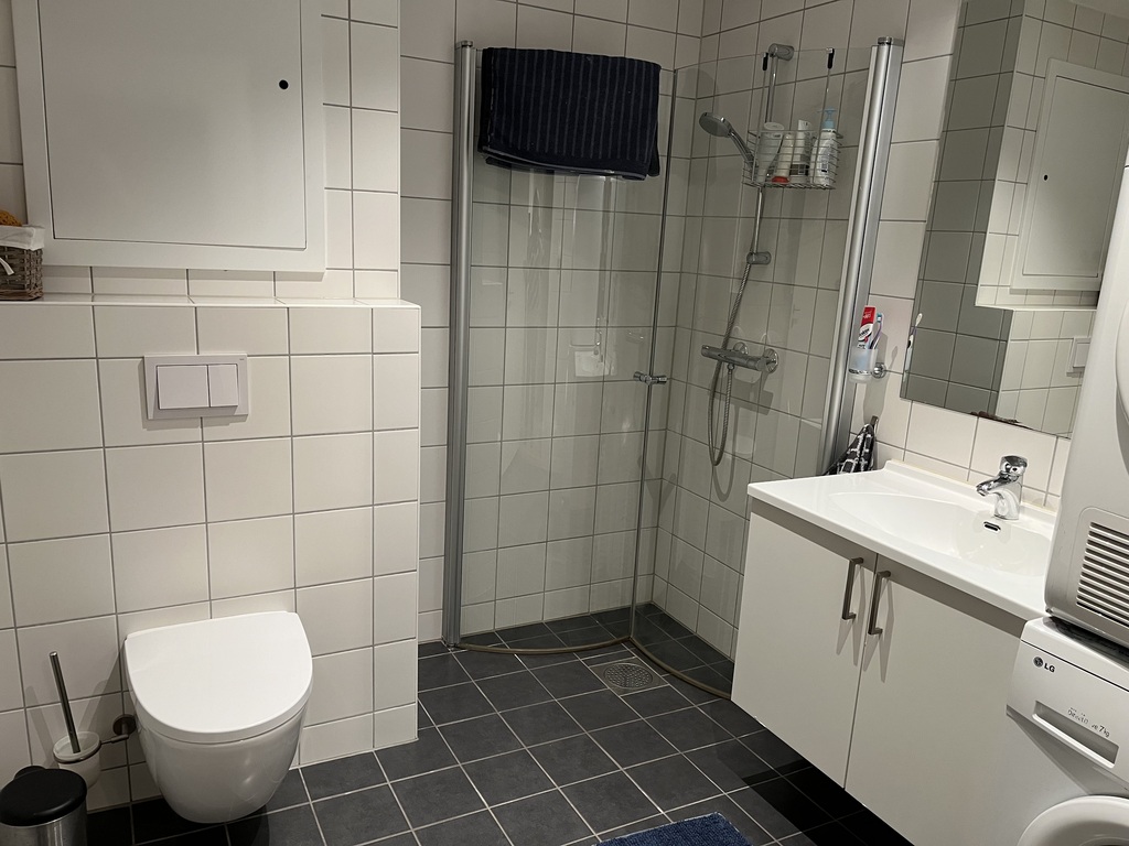 Bath-room with heated floor