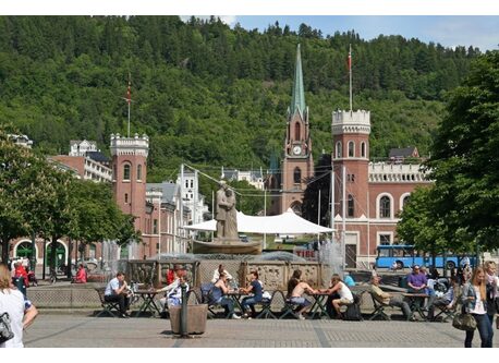 Bragernes torg - marketplace in Drammen
