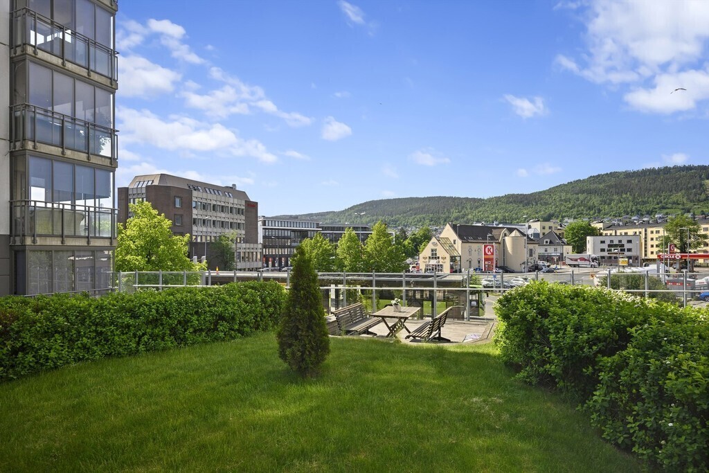 There is a private garden between the two blocks. You can access the garden from the second floor. 