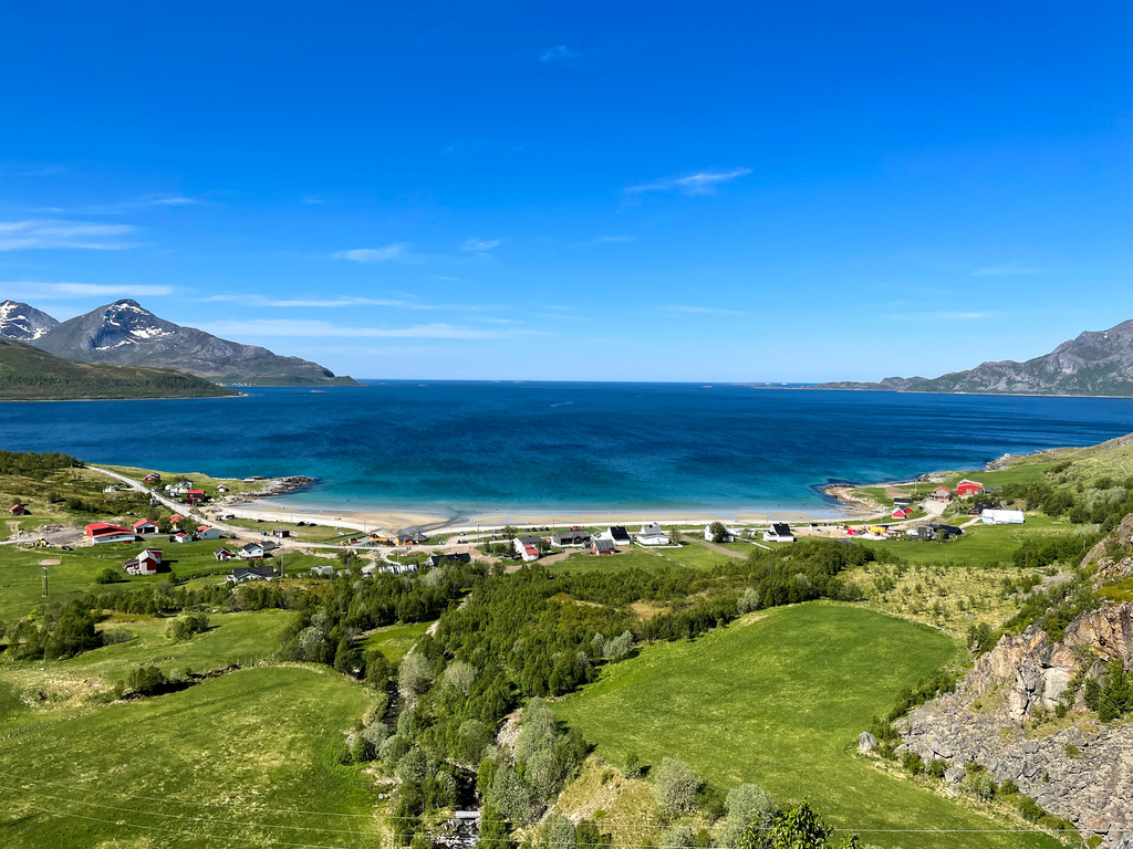 Grøtfjord beach - 40 minutes drive from our house (Summer)