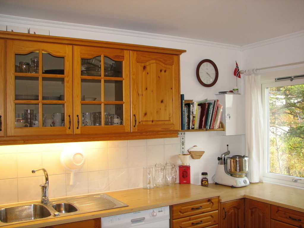 Kitchen next to TV room with all equipment needed 