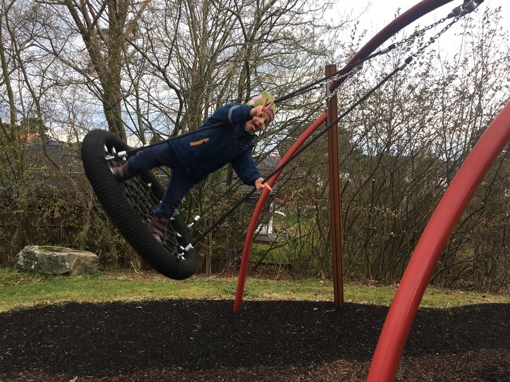 Granchild on the swing