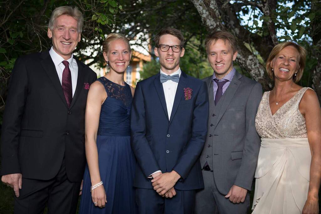 Our family with children, Anders, Kristin and Jørgen.