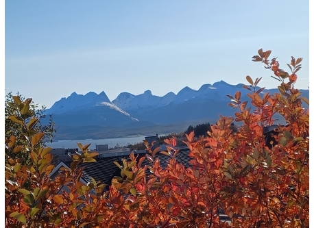 Our beautiful view, the mountains «Børvasstindene»