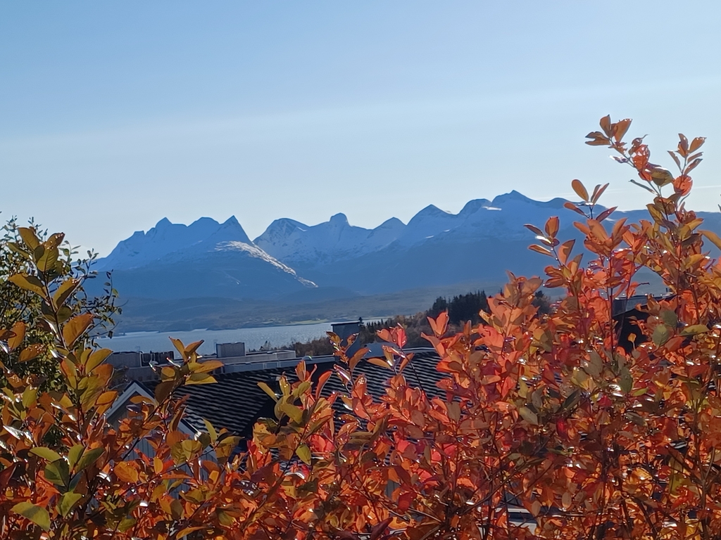 Our beautiful view, the mountains «Børvasstindene»