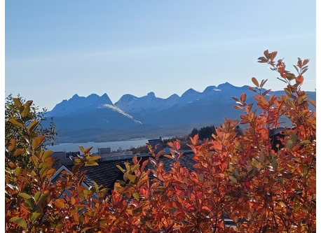 Our beautiful view, the mountains «Børvasstindene»
