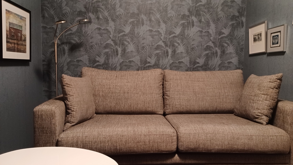 Study room with sleeping coach for two persons