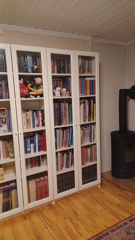 A lot of books for children, mainly in Norwegian