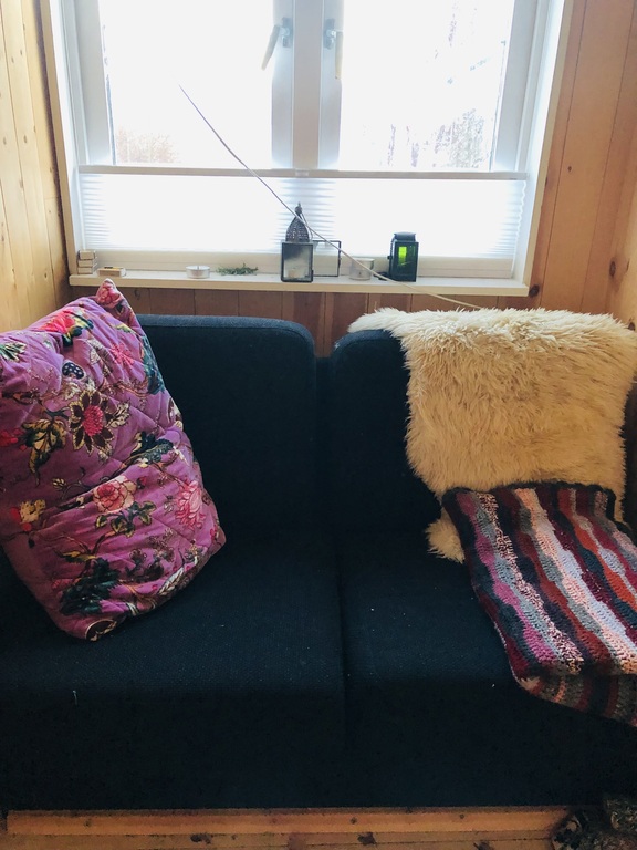 Chilling area in the sauna