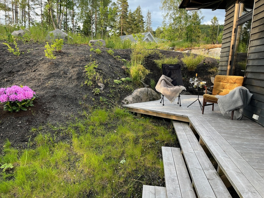 Outside small living room. 