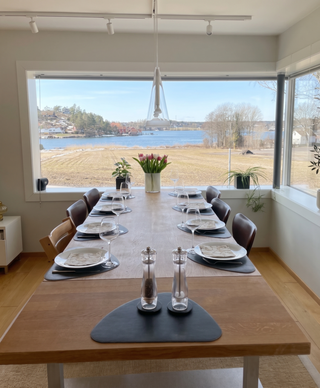 Dining table with sea view 