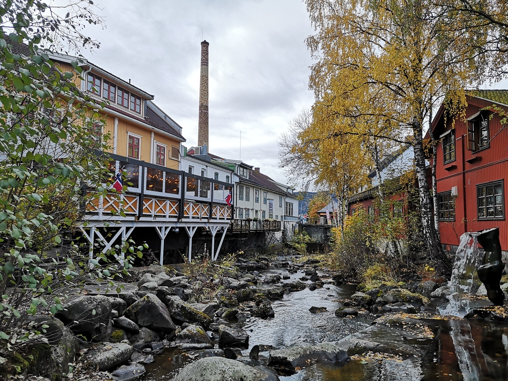 The mesna river at Lillehammer City centre