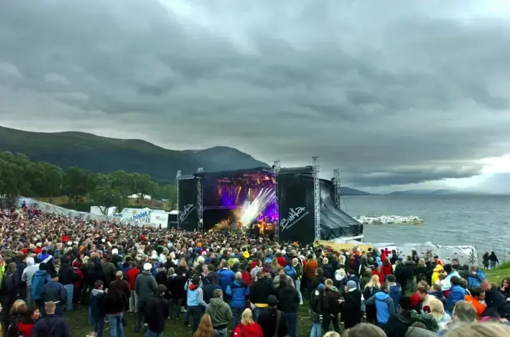 Bukta Open Air Music Festival every July,  15 minutes walk from our home. 