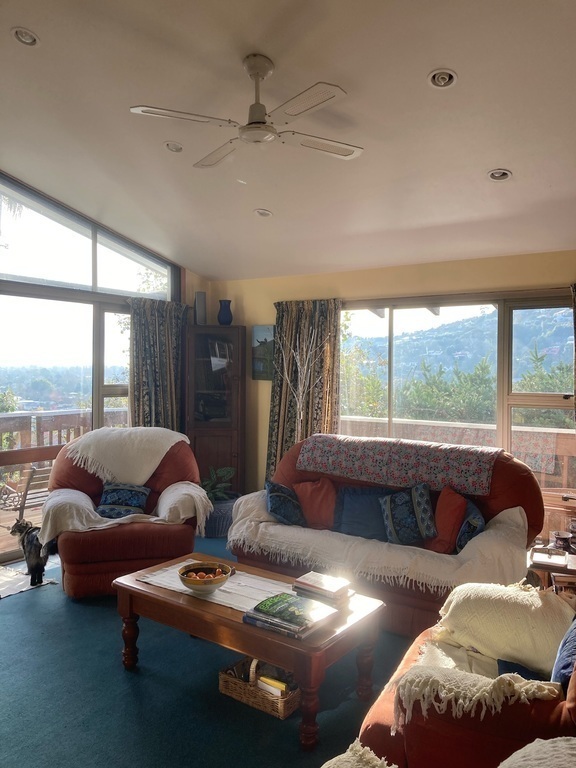 View from living room towards garden. 