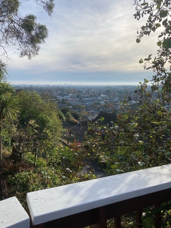 Looking across to the centre of Christchurch from the balcony. 