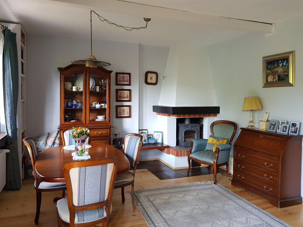 The dining section in the main living room 