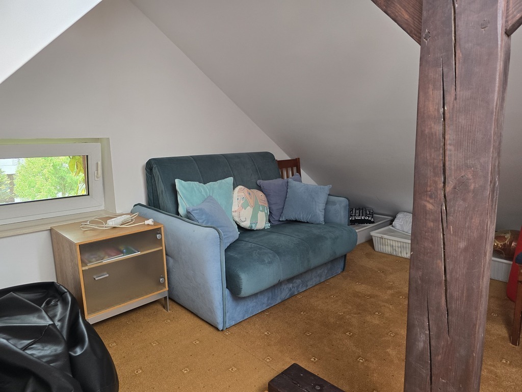 Double bed in the attic