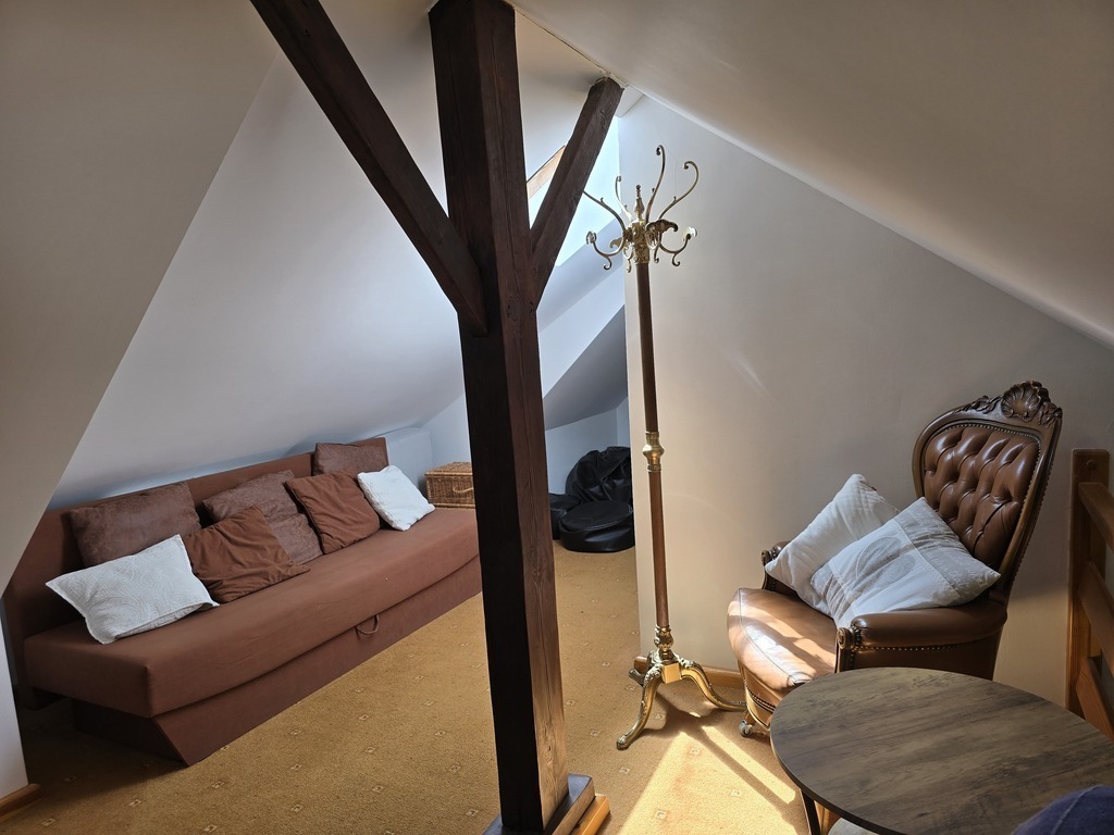 Double bed in the attic