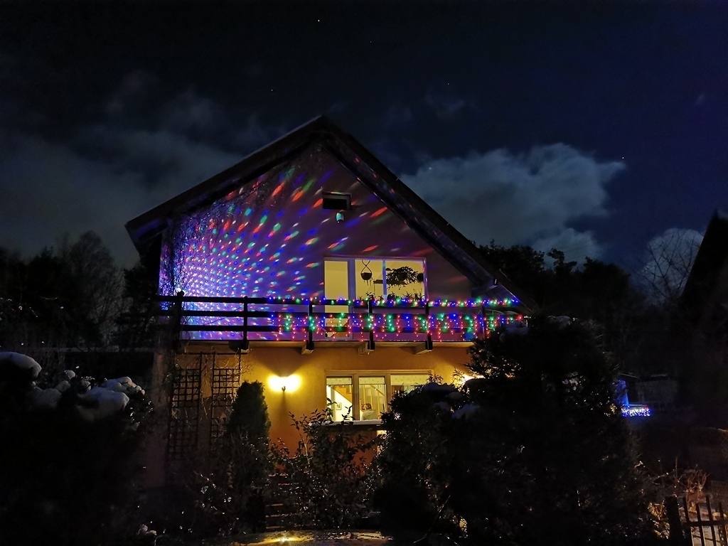 Our house at Christmas