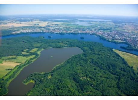 In the distance a view of the city and the Drawsko Lake District (land of 300 lakes). 