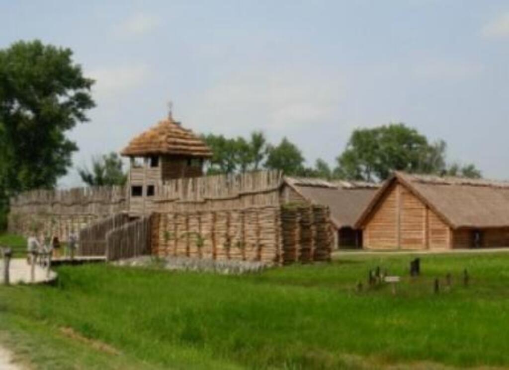 Biskupin wooden castle from early middle ages 80 km
