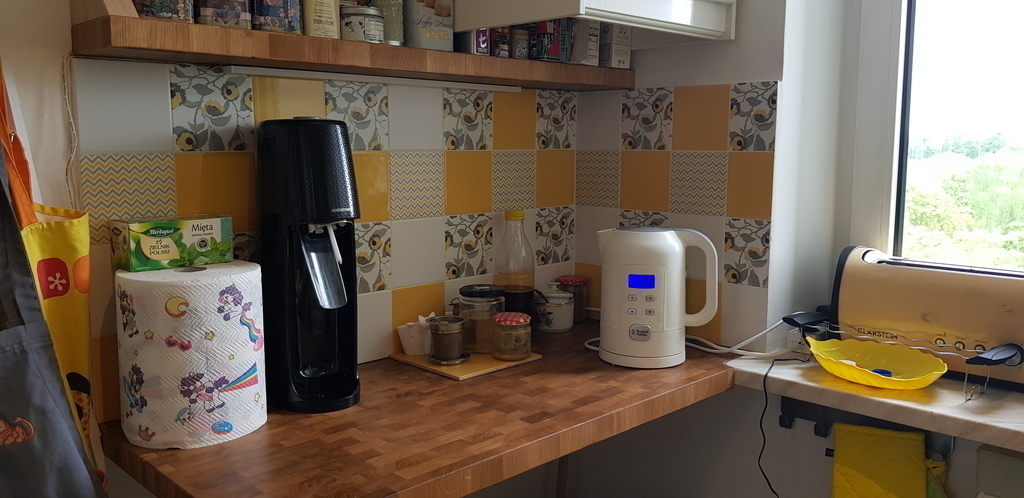 place in the kitchen to prepare the tea