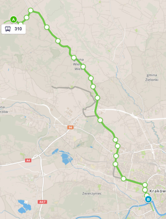 Direct bus to the Old Town