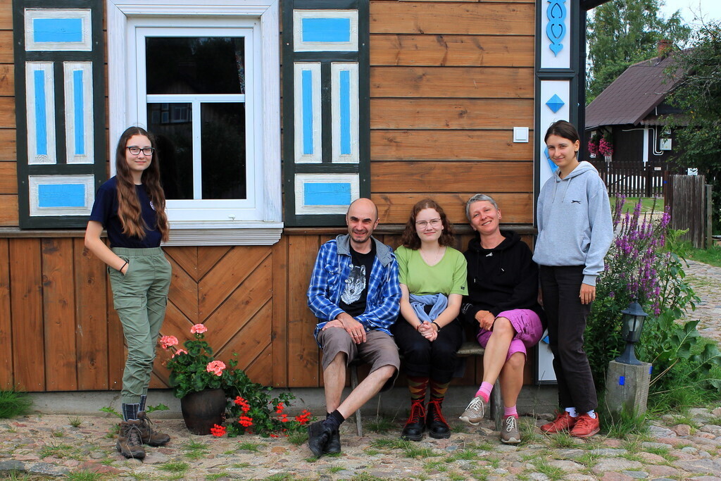 All family, charming village in Podlasie region, Poland
