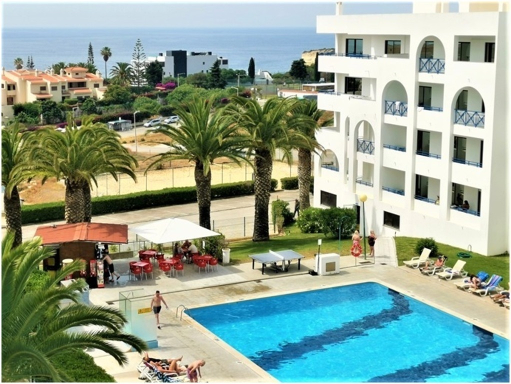 Vue d'ensemble : piscine et mer