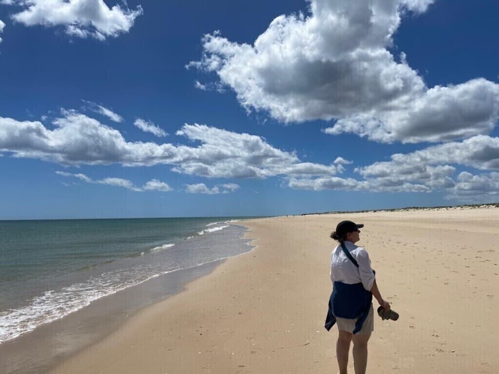 Beautiful white sand beach Ilha De Tavira