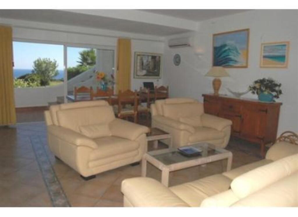 Living area and see view