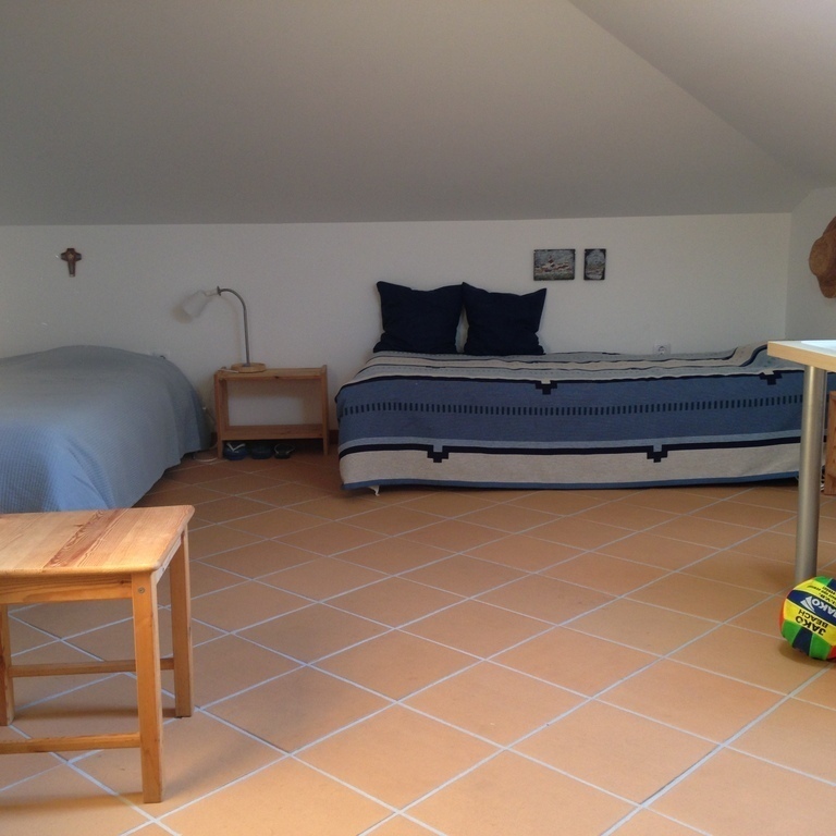 Bedroom 2: this room changed. Now has a double bed and a single bed instead of three single beds. It is, upstairs in the loft.