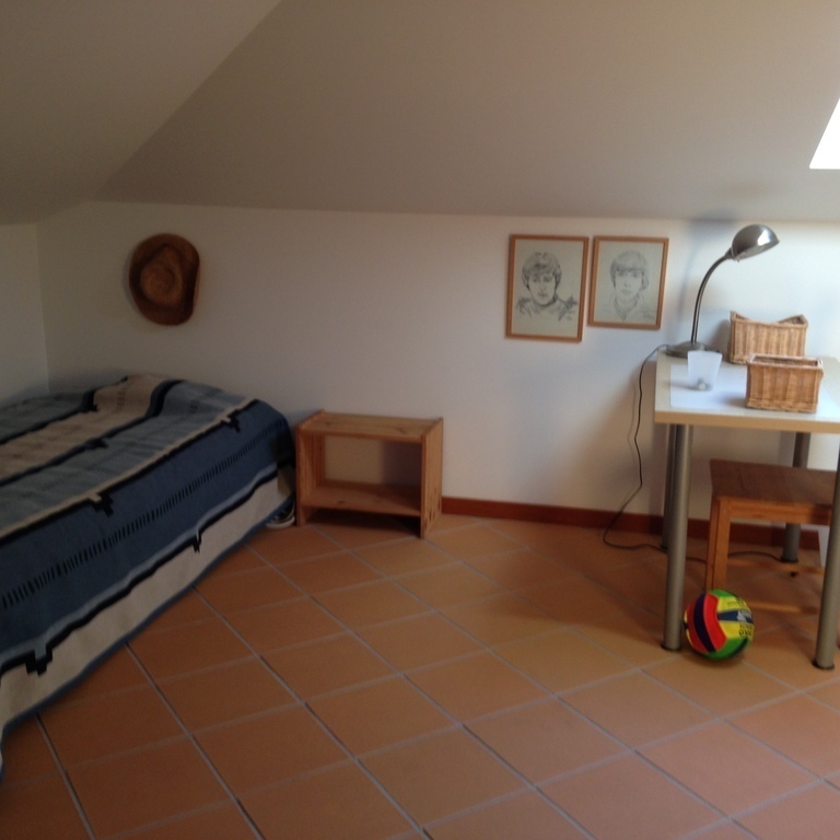 Bedroom 2: this room now has one double bed and a single bed instead of three single beds. It is upstairs in the loft.