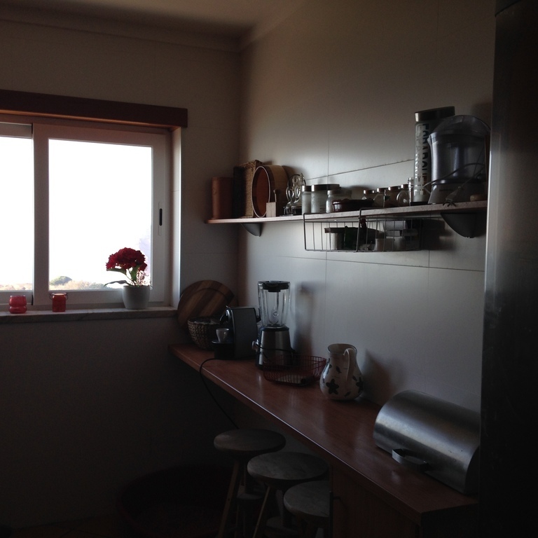 Kitchen, in the first floor (with a very nice view).