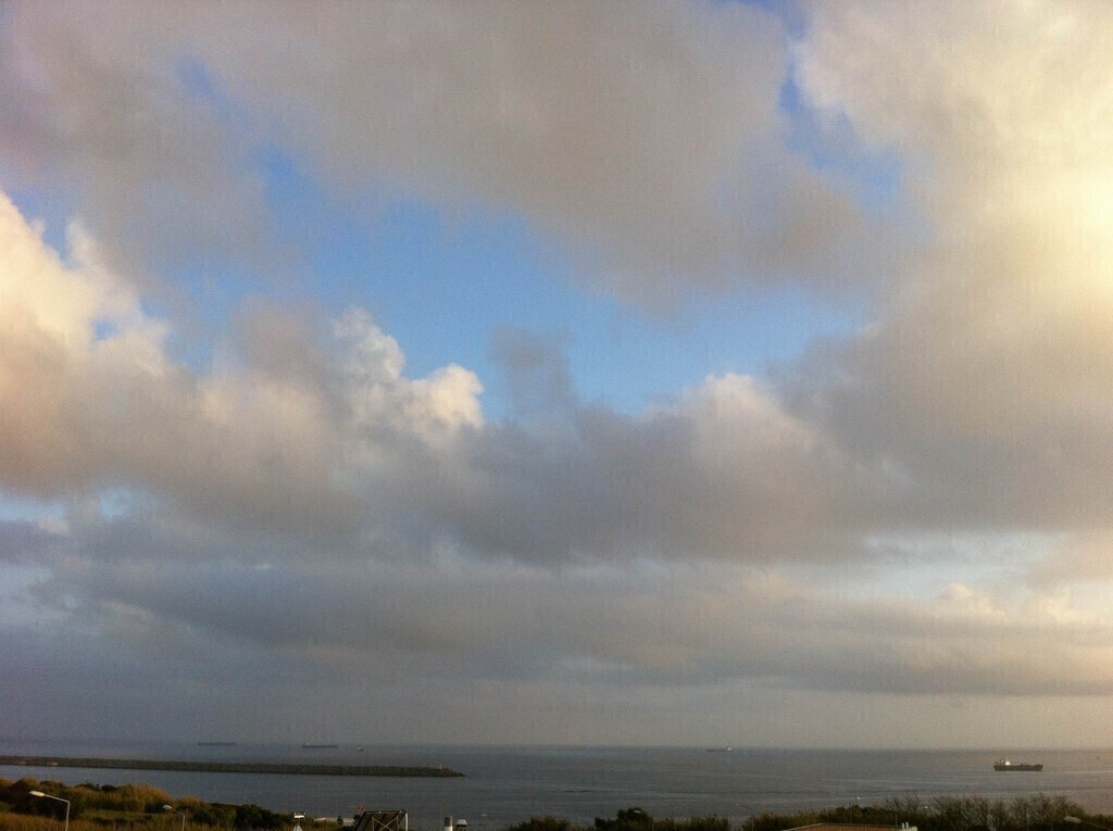 Our view to the sea from the upper floor.