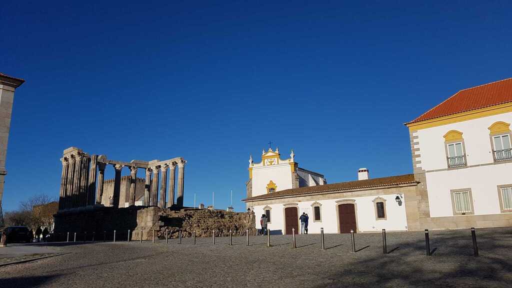 "Evora" city centre is UNESCO world heritage (1h10 from Lisbon).